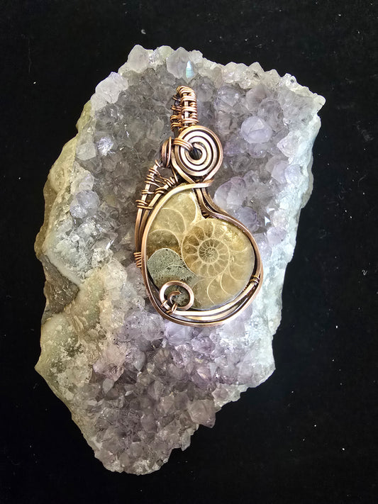 Fossil Flame Pendant