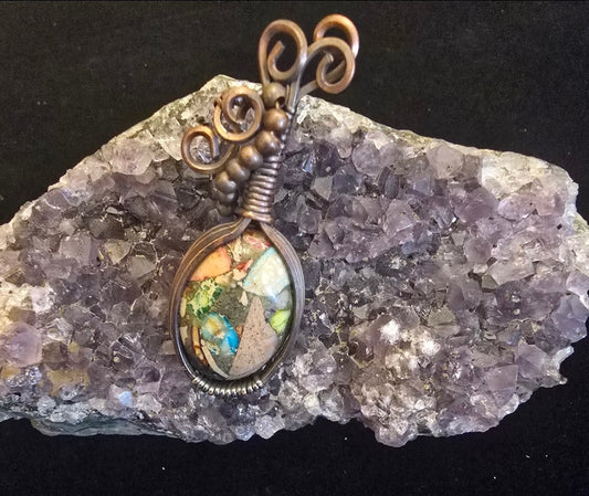 Mosaic Jasper Pendant – “Earth Alchemy” Collection